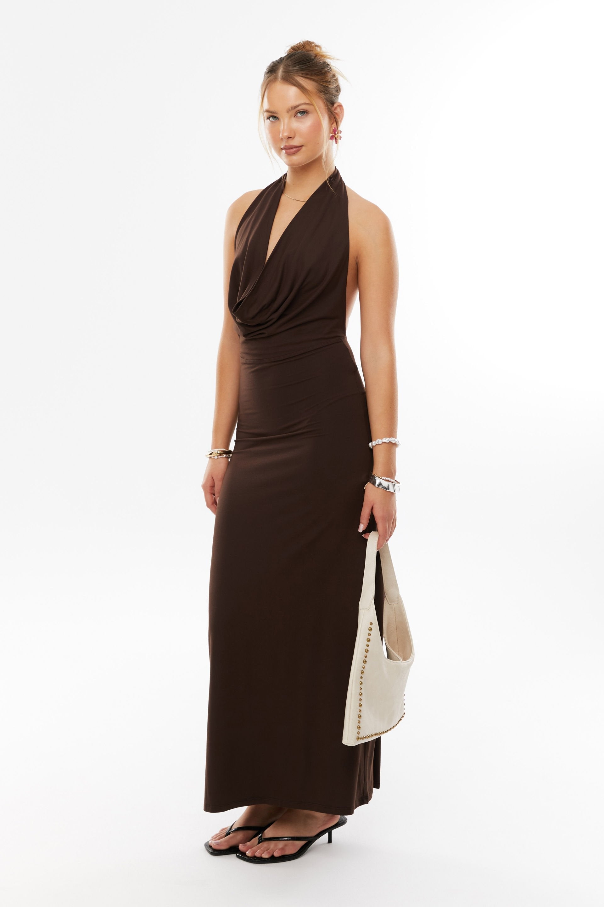 Karina Super Smooth Cowl Maxi Dress