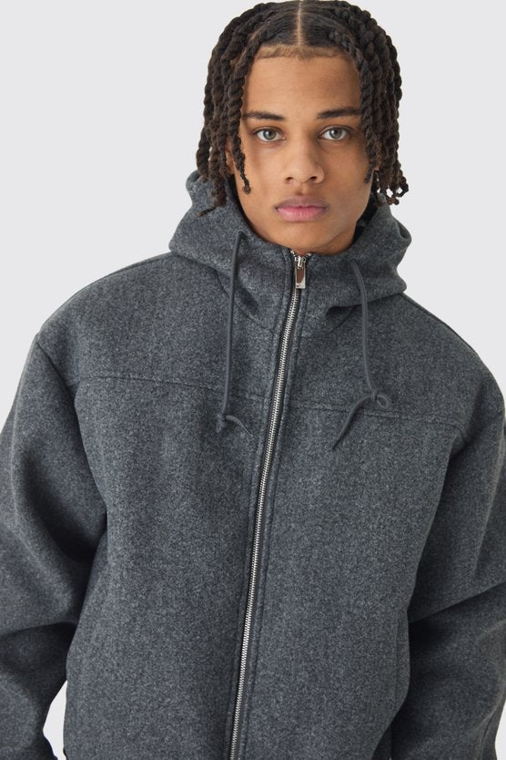 Bomber oversize à capuche