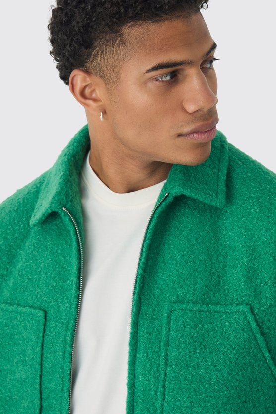 Bomber oversize à manches froncées