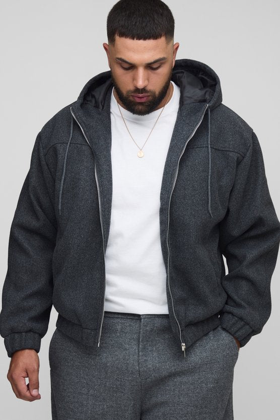 Bomber oversize à capuche